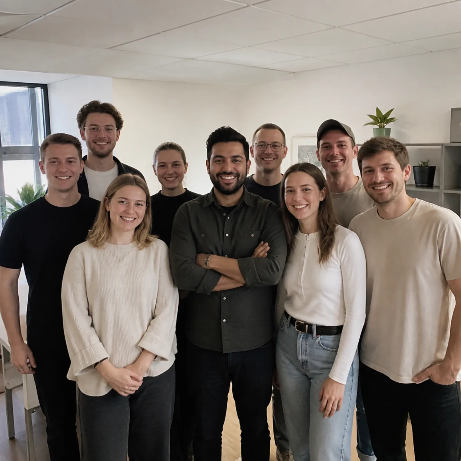 Daniel Özdemir mit seinem Agentur-Team in Düsseldorf